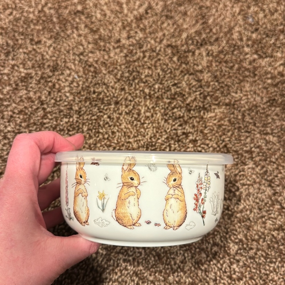 Beatrix Potter Microwaveable bowl with steam lid